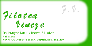 filotea vincze business card